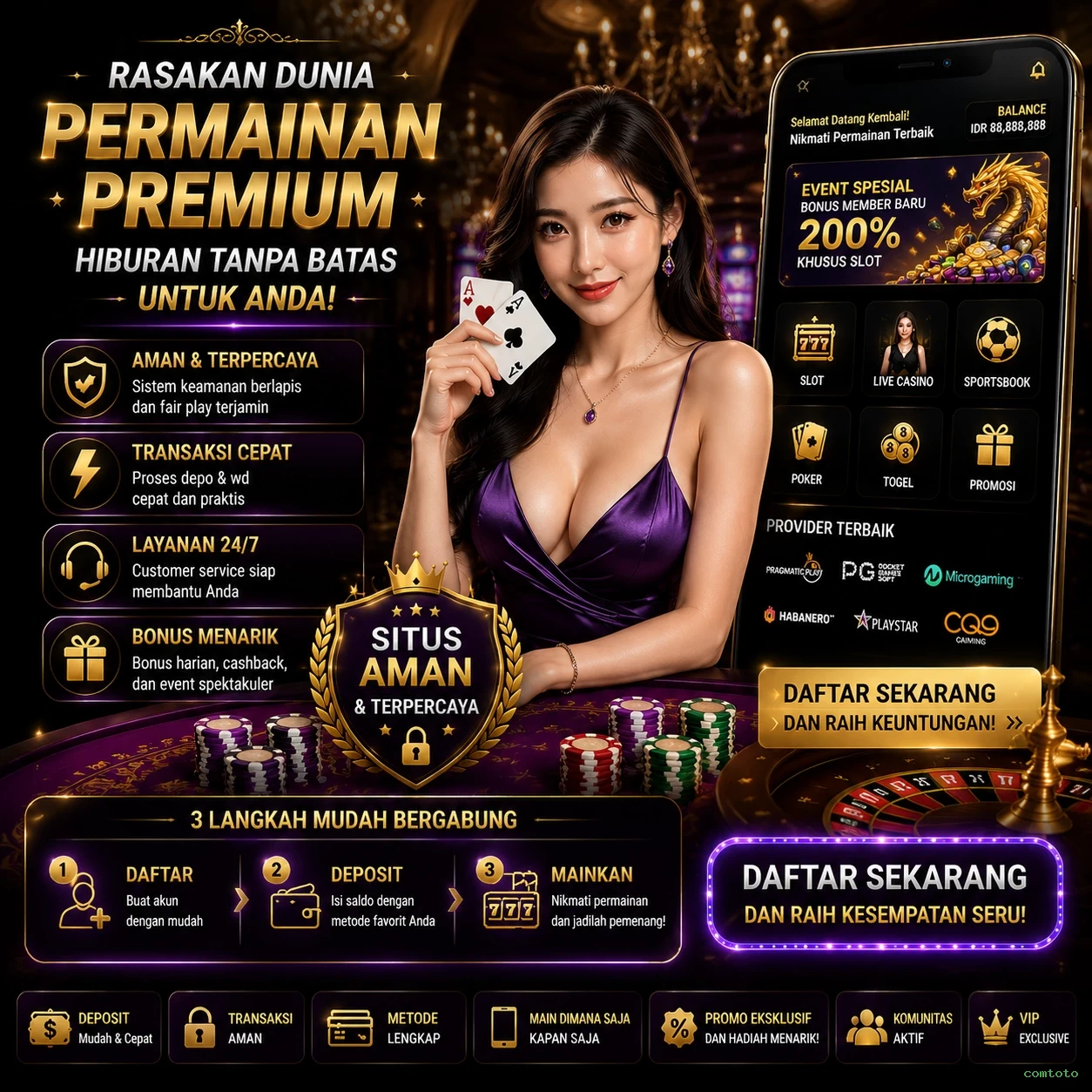 comtoto Memperkenalkan Permainan Slot yang Menarik